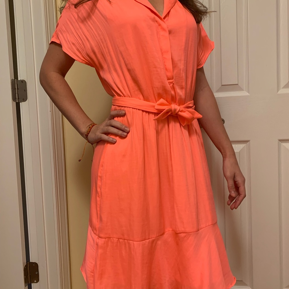 Banana Republic Coral Shirt Dress 6P